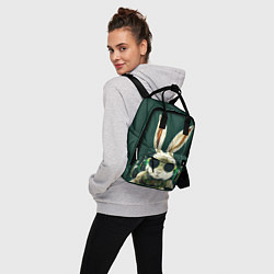 Рюкзак женский Заяц меломан, цвет: 3D-принт — фото 2
