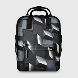 Женский рюкзак Выпирающие кубы - металлическая броня