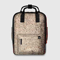 Рюкзак женский Синие, белые и красные камни, цвет: 3D-принт