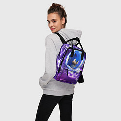 Рюкзак женский Соник в круге на фоне молний, цвет: 3D-принт — фото 2
