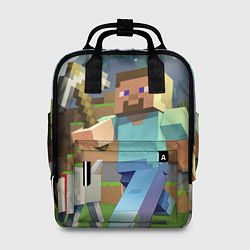 Рюкзак женский Майнкрафт с киркой, цвет: 3D-принт
