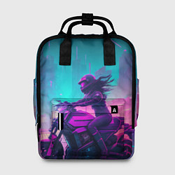 Рюкзак женский Cyberpunk moto, цвет: 3D-принт