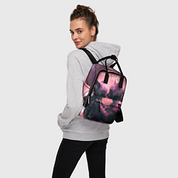 Рюкзак женский Влюбленные кибер-котики, цвет: 3D-принт — фото 2