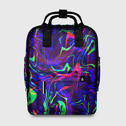 Рюкзак женский Неон: яркие линии, цвет: 3D-принт