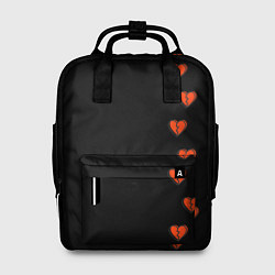 Рюкзак женский Дорожка разбитых сердец - темный, цвет: 3D-принт