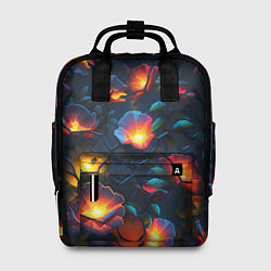 Рюкзак женский Светящиеся цветы, цвет: 3D-принт