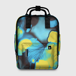 Рюкзак женский Голубые бабочки асбтракция, цвет: 3D-принт