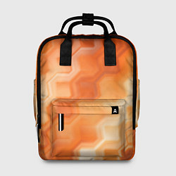 Рюкзак женский Золотисто-оранжевый туманный паттерн, цвет: 3D-принт