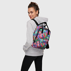 Рюкзак женский Цветочный паттерн арт, цвет: 3D-принт — фото 2