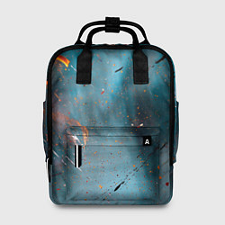 Женский рюкзак Абстрактный синий туман, силуэты и краски
