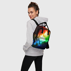 Рюкзак женский Радужная галактика, цвет: 3D-принт — фото 2
