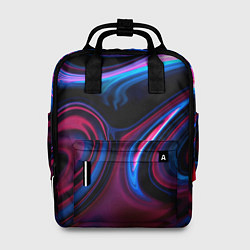 Рюкзак женский Разводы красок и бензина неоновый, цвет: 3D-принт