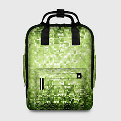 Рюкзак женский Геометрическое зелёное искажение в пространстве, цвет: 3D-принт