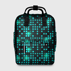 Рюкзак женский Светящиеся неоновые квадраты, цвет: 3D-принт