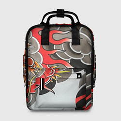 Рюкзак женский Иредзуми: дракон в дыму, цвет: 3D-принт