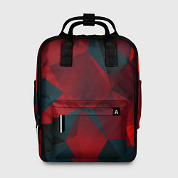Женский рюкзак Битва кубов красный и черный
