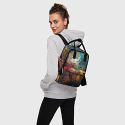 Рюкзак женский Яркий флюид арт, цвет: 3D-принт — фото 2