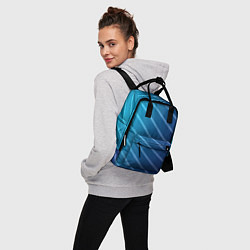 Рюкзак женский Волны и полосы, цвет: 3D-принт — фото 2