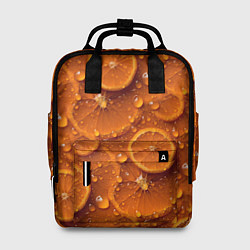 Женский рюкзак Сочная текстура из долек апельсина