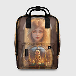 Рюкзак женский Матрёшка девочка, цвет: 3D-принт