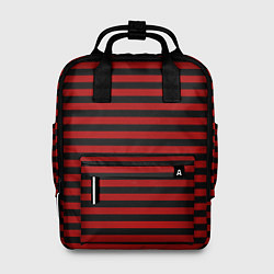 Рюкзак женский Темно-красные полосы, цвет: 3D-принт