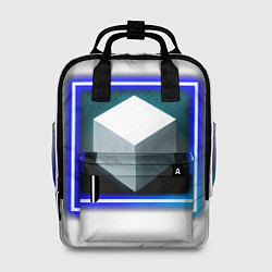 Рюкзак женский Белый куб и магия, цвет: 3D-принт