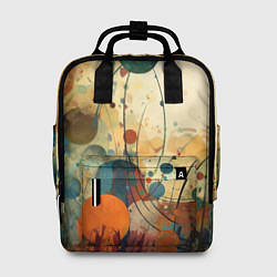 Рюкзак женский Абстрактная гранжевая композиция с пятнами: арт не, цвет: 3D-принт