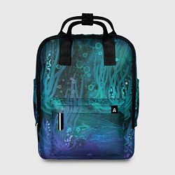 Рюкзак женский Абстракция: неоновые огни подводного мира, цвет: 3D-принт