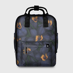 Женский рюкзак Темно-синие цветы