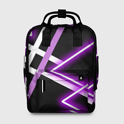 Женский рюкзак Фиолетовые полоски с неоном