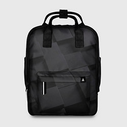 Рюкзак женский Чёрные геометрические блоки, цвет: 3D-принт