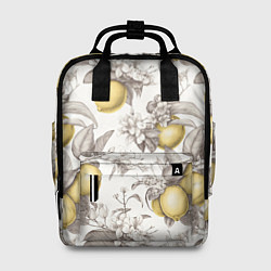 Женский рюкзак Лимоны - винтаж графика: паттерн