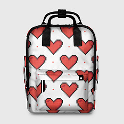 Рюкзак женский Pixel heart, цвет: 3D-принт