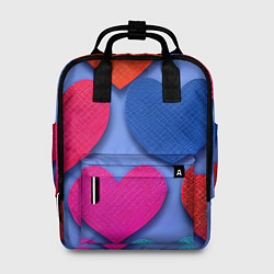 Рюкзак женский Паттерн сердечки, цвет: 3D-принт