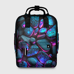 Рюкзак женский Неоновые камни, цвет: 3D-принт