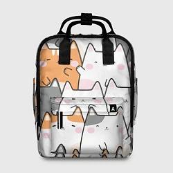 Рюкзак женский Семья котиков, цвет: 3D-принт