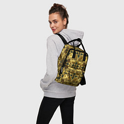 Рюкзак женский Золотые защитные пластины, цвет: 3D-принт — фото 2