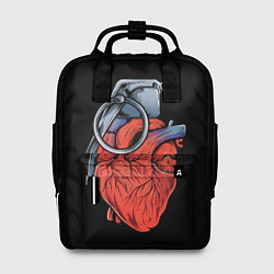 Рюкзак женский Сердце гараната, цвет: 3D-принт
