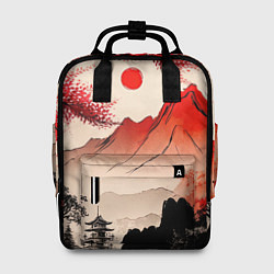 Рюкзак женский Японский традиционный пейзаж, цвет: 3D-принт