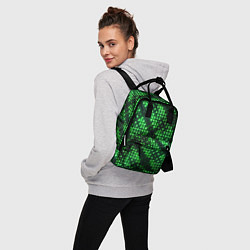 Рюкзак женский Яркие зеленые точки, цвет: 3D-принт — фото 2