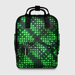 Рюкзак женский Яркие зеленые точки, цвет: 3D-принт