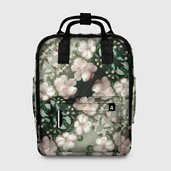 Рюкзак женский Нежные розовые цветочки, цвет: 3D-принт