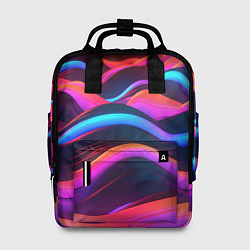 Женский рюкзак Неоновые фиолетовые волны
