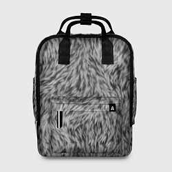 Рюкзак женский Густой серый мех, цвет: 3D-принт