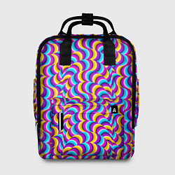 Рюкзак женский Красочный фон с ползучими змеями, цвет: 3D-принт