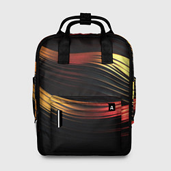 Рюкзак женский Золотистые линии абстракт, цвет: 3D-принт