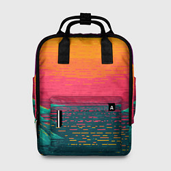 Рюкзак женский Синтовый закат, цвет: 3D-принт