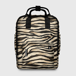 Рюкзак женский Шкура зебры и белого тигра, цвет: 3D-принт