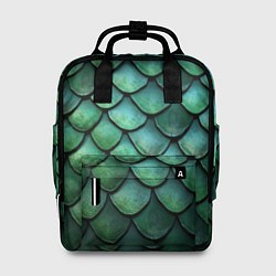 Женский рюкзак Чешуя зелёного дракона