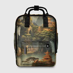 Рюкзак женский Пейзаж в китайском стиле, цвет: 3D-принт